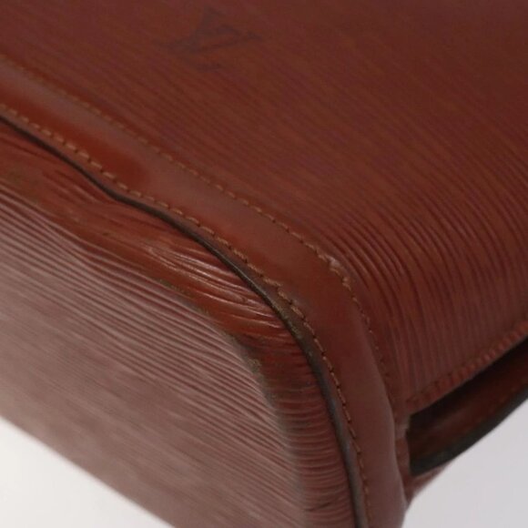 LOUIS VUITTON Epi Lussac Shoulder Bag Brown M52283 LV Auth 119810 - Picture 4 of 16